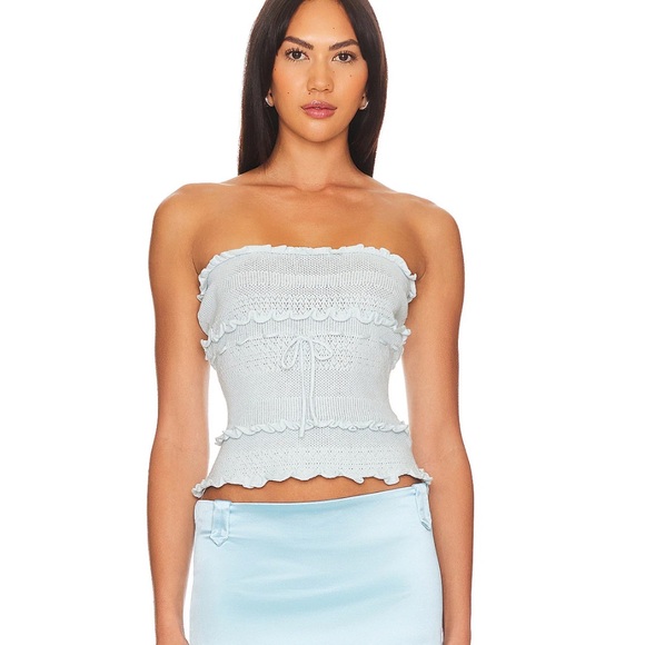 Balena Tube Top in Powder Blue GUIZIO XXS - Picture 2 of 5